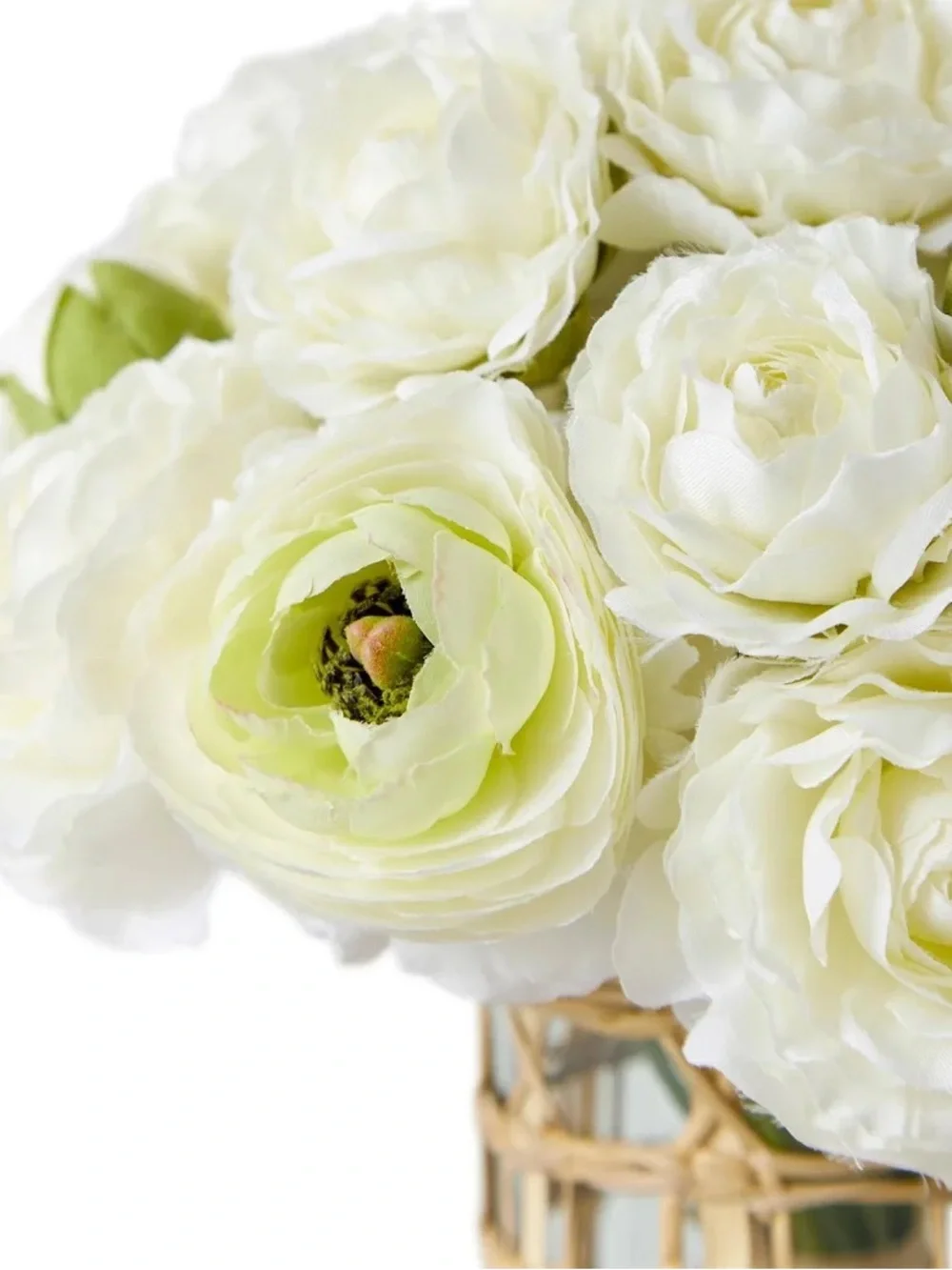 NWT! Serena & Lily x Diane James White Ranunculus Bouquet Florals Flowers